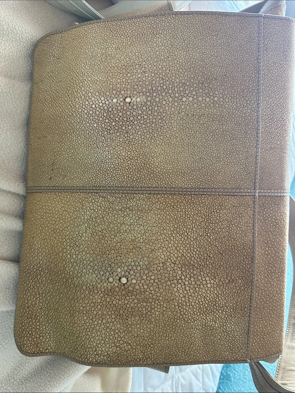 French & French exotic, couture stingray briefcase/unisex